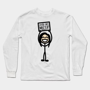 Stick Girl 2 - Black Lives Matter Long Sleeve T-Shirt